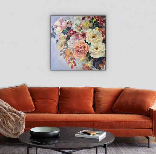 Reminiscence- Summer Flower Bouquet painting