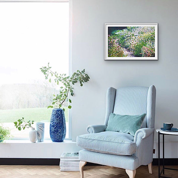 White Summer III - White wild flower garden, Flower painting on canvas