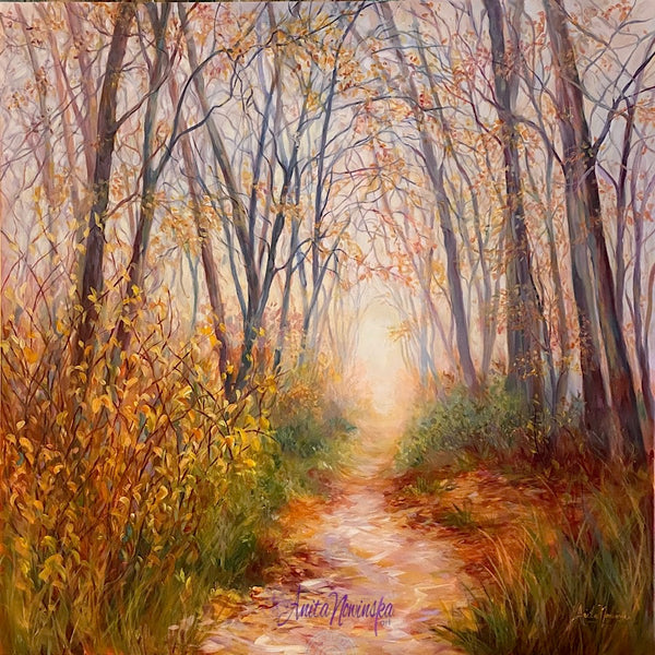 Haven- Big Woodland Path Ttree painting on canvas
