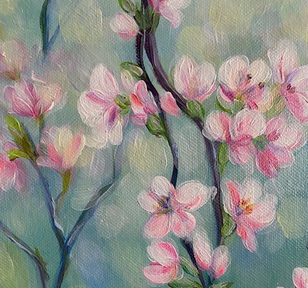Spring blossom flower painting by anita nowinska