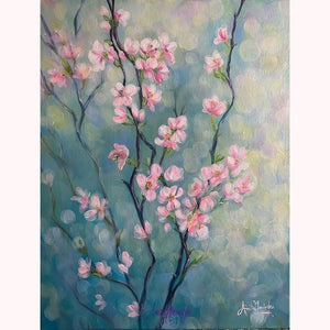 Spring blossom flower painting by anita nowinska