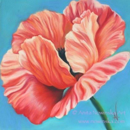 Floral Greetings Cards- Red Poppy