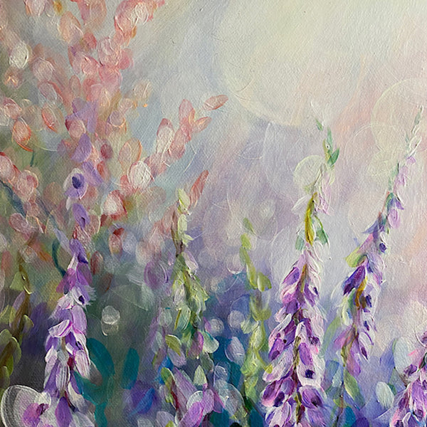 'Essence of Bring'- Winter Heather Flower Painting