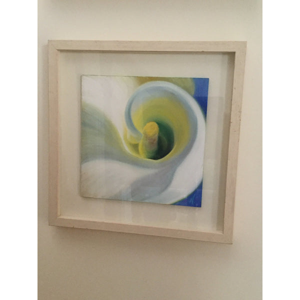 Inner peace- framed calla lily flower painting