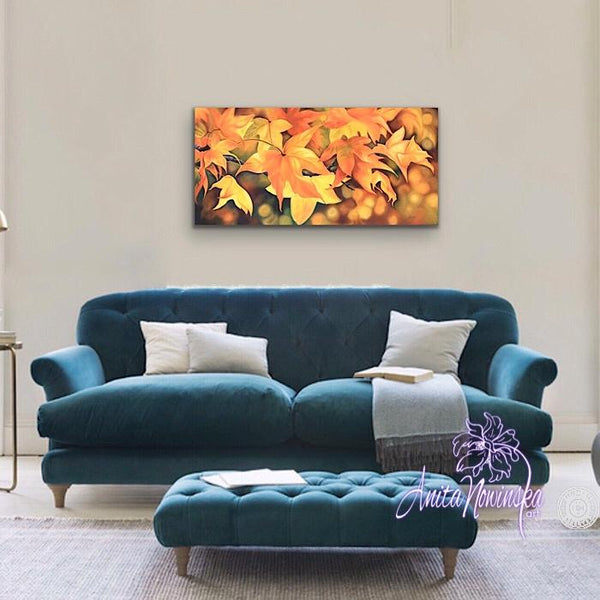 Love's Glow- Painting of Autumn Leaves