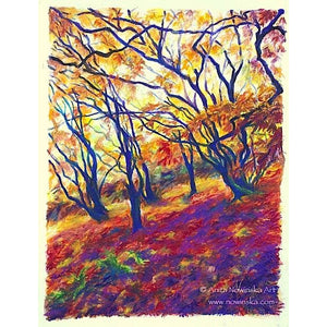 Red carpets- autumn japanese maple-painting