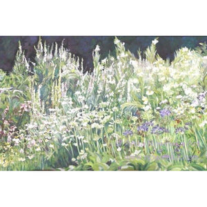 white garden border- flower paintings by anita nowinska